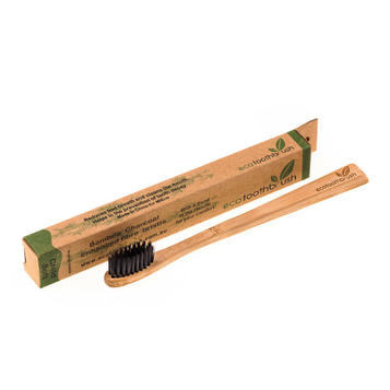 ecotoothbrush Зубная щётка из бамбука с угольным напылением Мягкая (Mini)