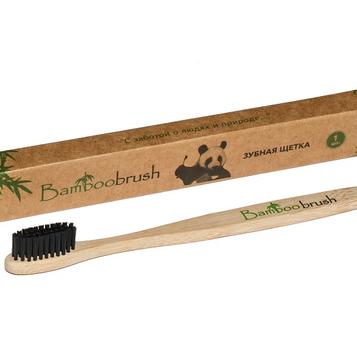 Bamboobrush Зубная щётка из бамбука с угольным напылением Средняя жёсткость 
