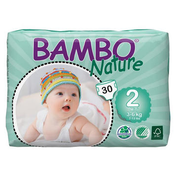 BAMBO Nature Экоподгузники детские 2 Mini 3-6 кг №30, 1 уп