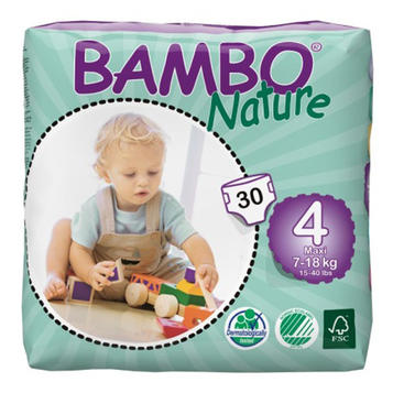 BAMBO Nature Экоподгузники детские 4 Maxi 7-18 кг №60, 1уп