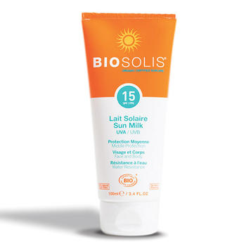 BIOSOLIS Солнцезащитное молочко для лица и тела SPF 15, 100мл