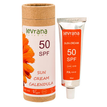 levrana Солнцезащитный крем для тела "Календула" 50 SPF