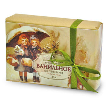 Клеона Натуральное подарочное новогоднее мыло ручной работы «Ванильное»